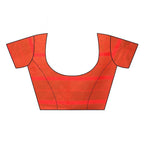 Vamika Yellow Cotton Silk Weaving Red Blouse 