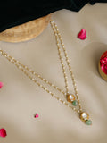 Ruby Raang Green Aventurine & Kundan Necklace