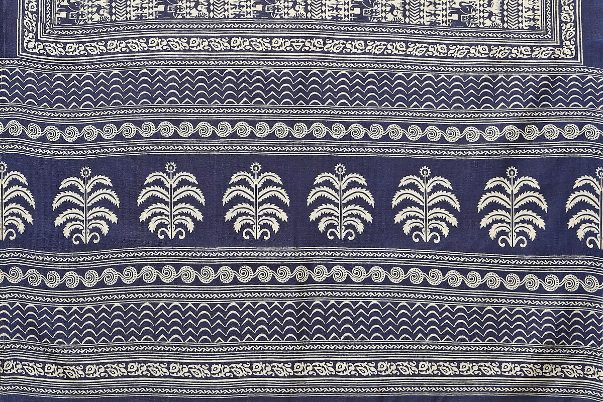 Vamika navy Printed Art Silk Saree