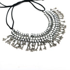 Mominos Fashion Johar Kamal Oxidised Silver-Plated Brass Finish Kundan Necklace For Women (Silver) - Distacart