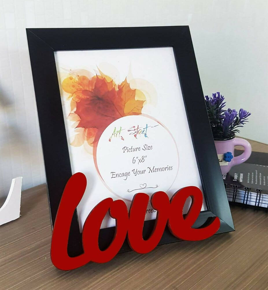 Art Street - Love Table Photo Frame Red & Black For Valentine's Day Gift