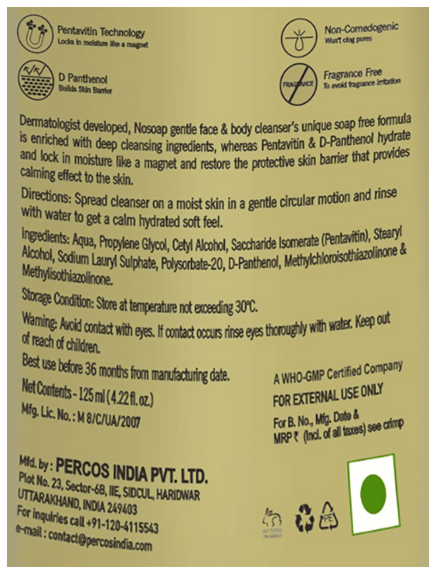 Nosoap Gentle Face & Body Cleanser