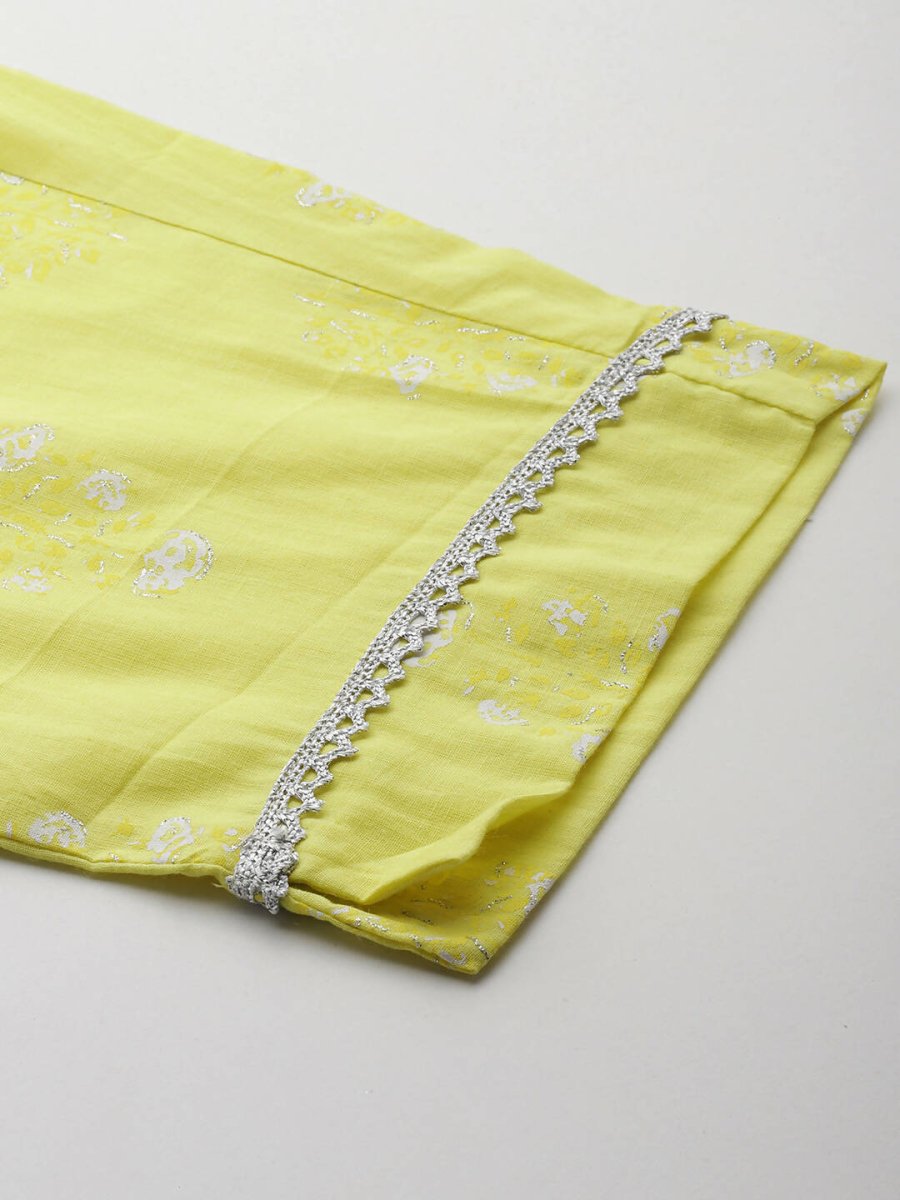 Ahalyaa Women's Traditional wear Kurta Set - Yellow