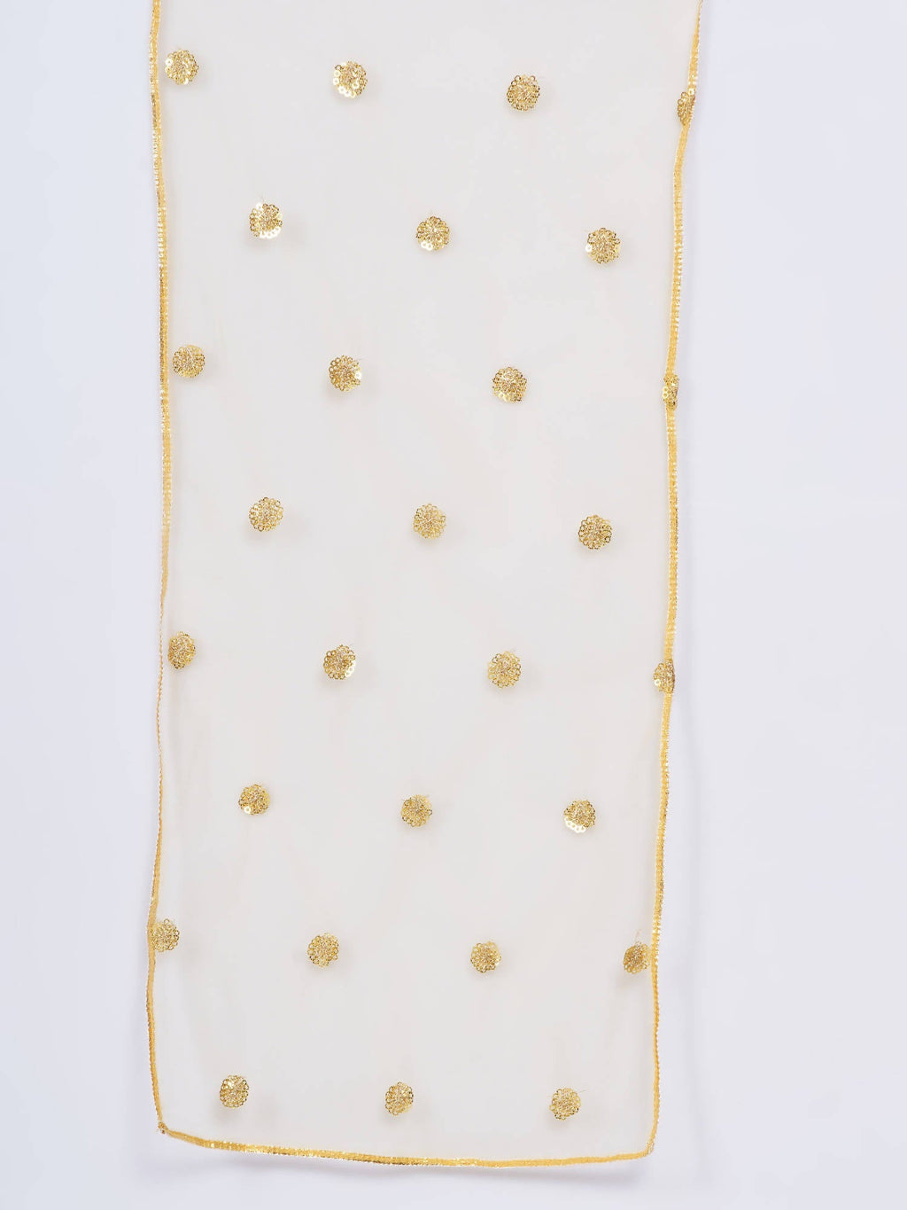 Little Bansi Girls Cotton Gotta Patti Kurta frock with Sharara & Dupatta - Yellow