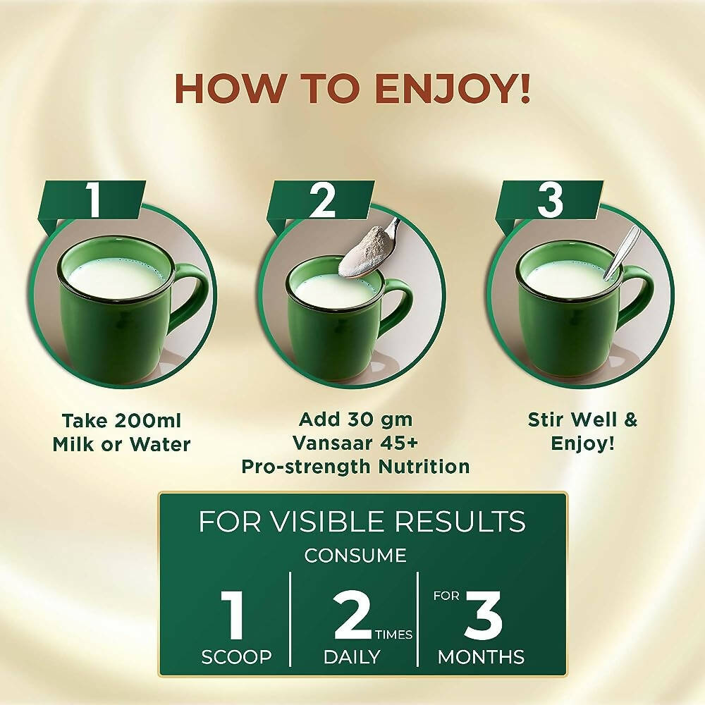 Vansaar 45+ Pro-Strength Nutrition Health Drink for Adults - Distacart
