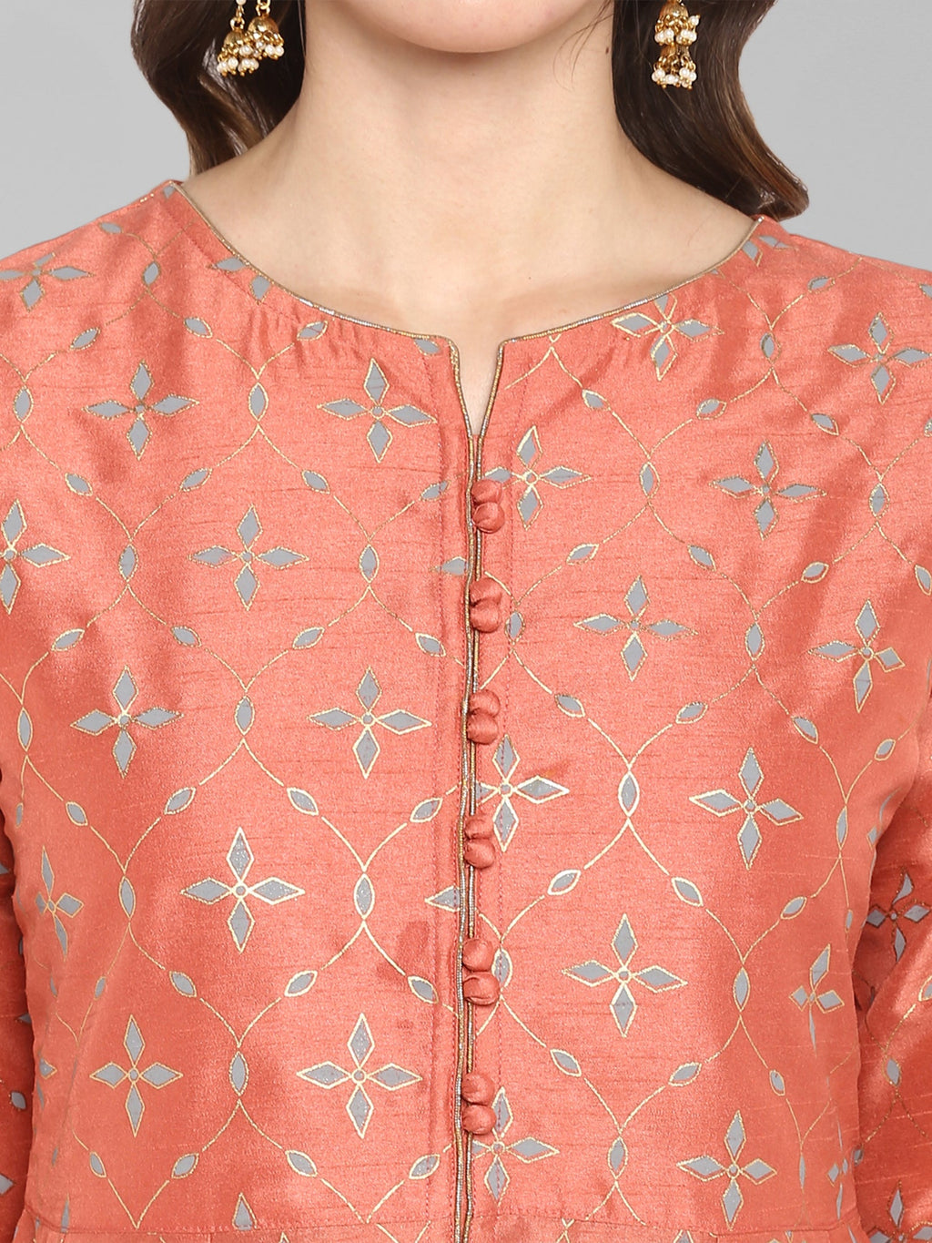 Janasya Women's Turquoise Green Cotton Flex Ikkat Kurta With Pant - Distacart