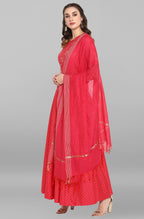 Janasya Women's Pink Poly Silk Gold Print Lehenga Choli With Dupatta - Distacart
