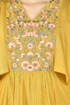 Joban Fashion Mustard Chanderi Kurta Set