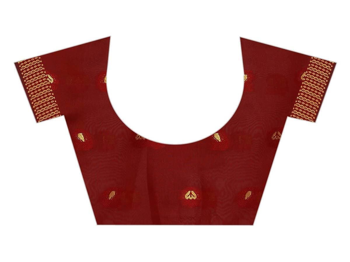 Vamika Banarasi Jaquard Black & Red Weaving Saree