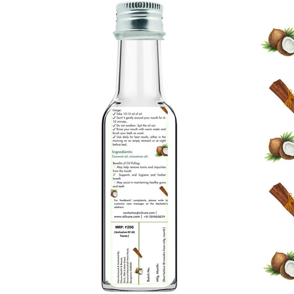 Oilcure Coconut Cinnamon Oil Pulling