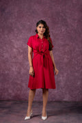 Juniper Scarlet Knot Shirt Dress - Distacart