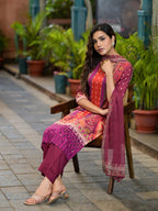 Juniper Plum Ethnic Motif Printed Liva Rayon Kurta Set With Coins - Distacart