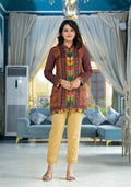 Juniper Multi Ethnic Motif Printed Viscose Tunic For Women - Distacart