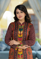 Juniper Multi Ethnic Motif Printed Viscose Tunic For Women - Distacart