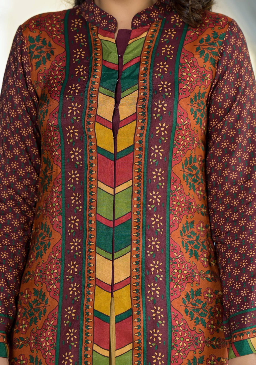 Juniper Multi Ethnic Motif Printed Viscose Tunic For Women - Distacart