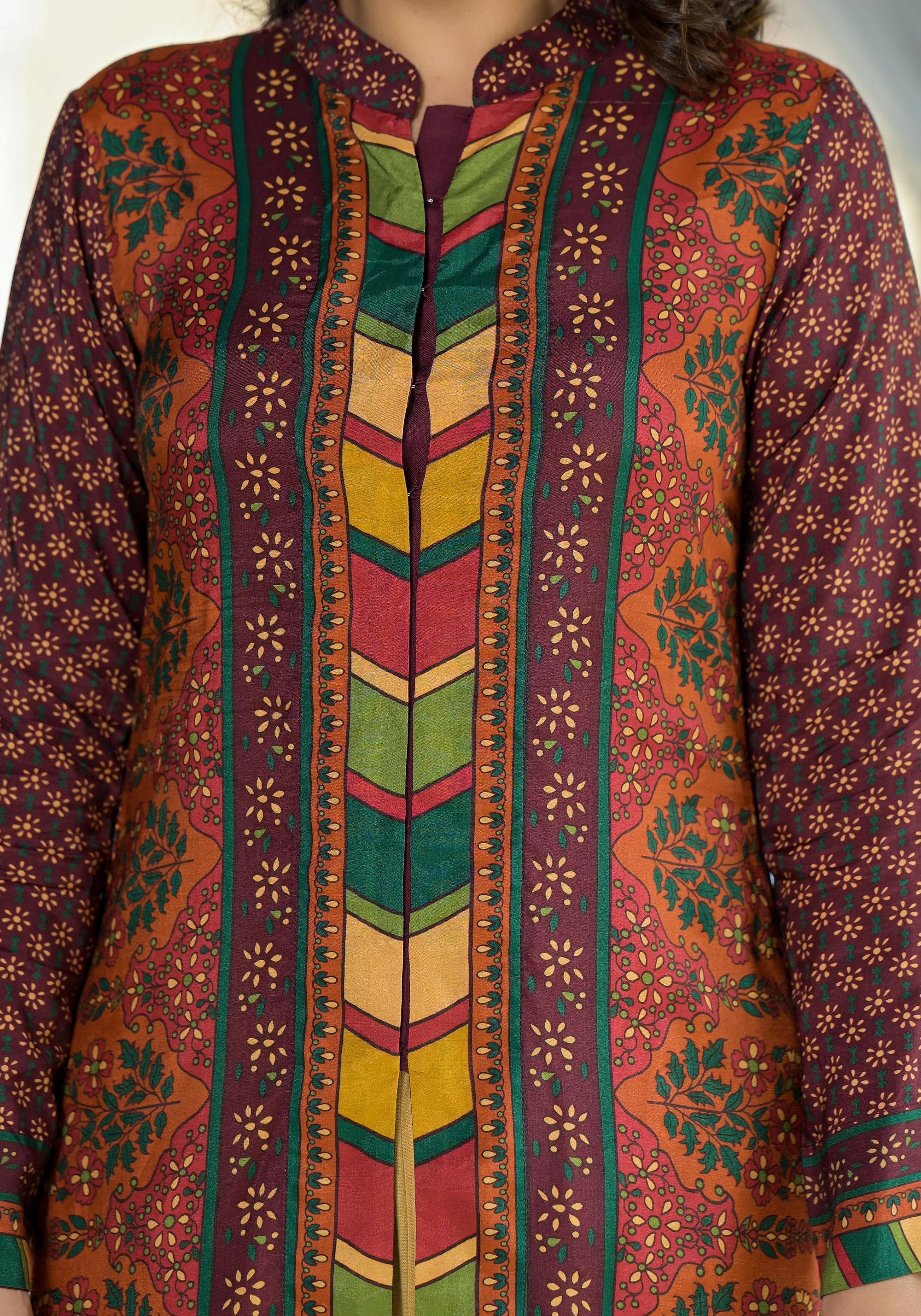Juniper Multi Ethnic Motif Printed Viscose Tunic For Women - Distacart