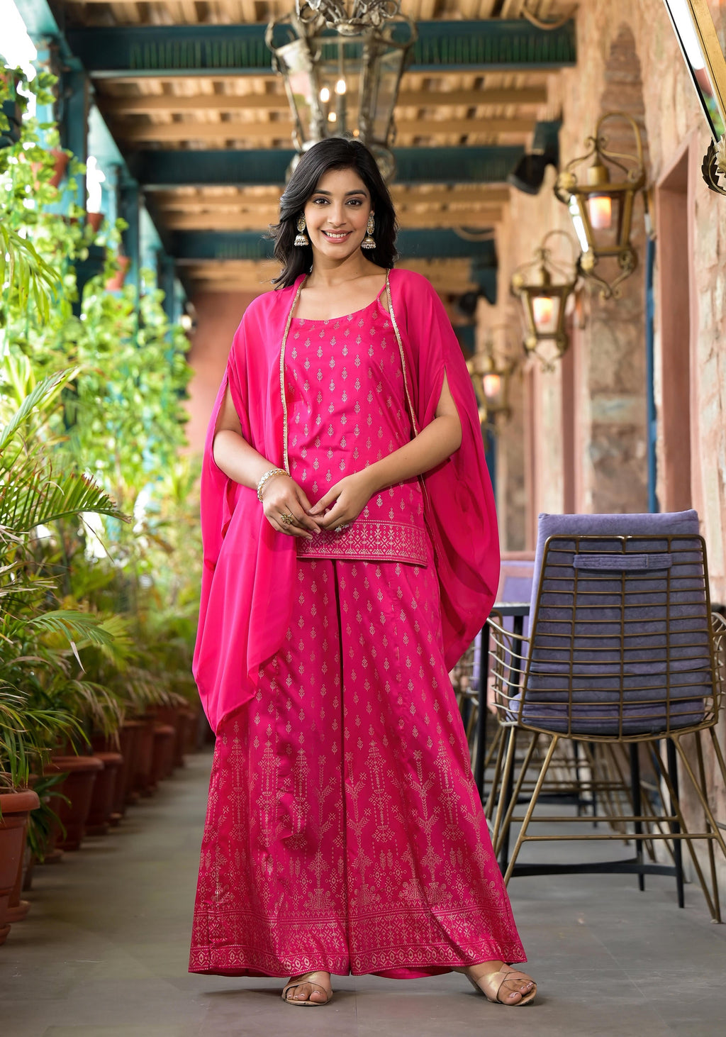 Juniper Women's Pink Polyester Printed Set