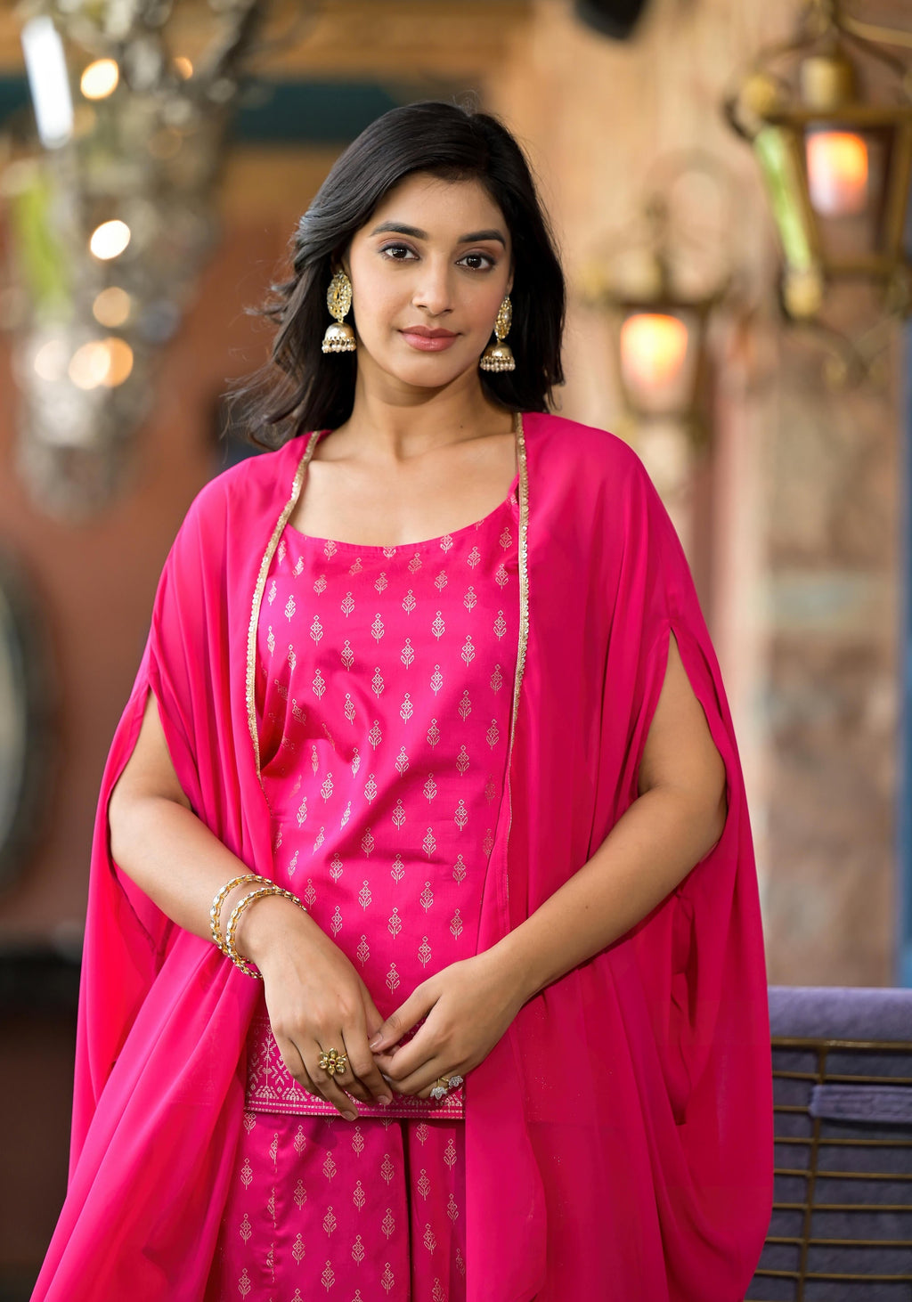 Juniper Women's Pink Polyester Printed Set