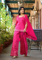 Juniper Women's Pink Polyester Printed Set