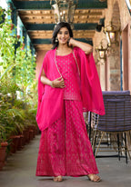 Juniper Women's Pink Polyester Printed Set