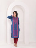 Juniper Neerja Indigo Heritage Kurta - Distacart