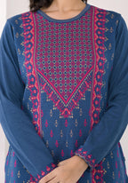 Juniper Neerja Indigo Heritage Kurta - Distacart
