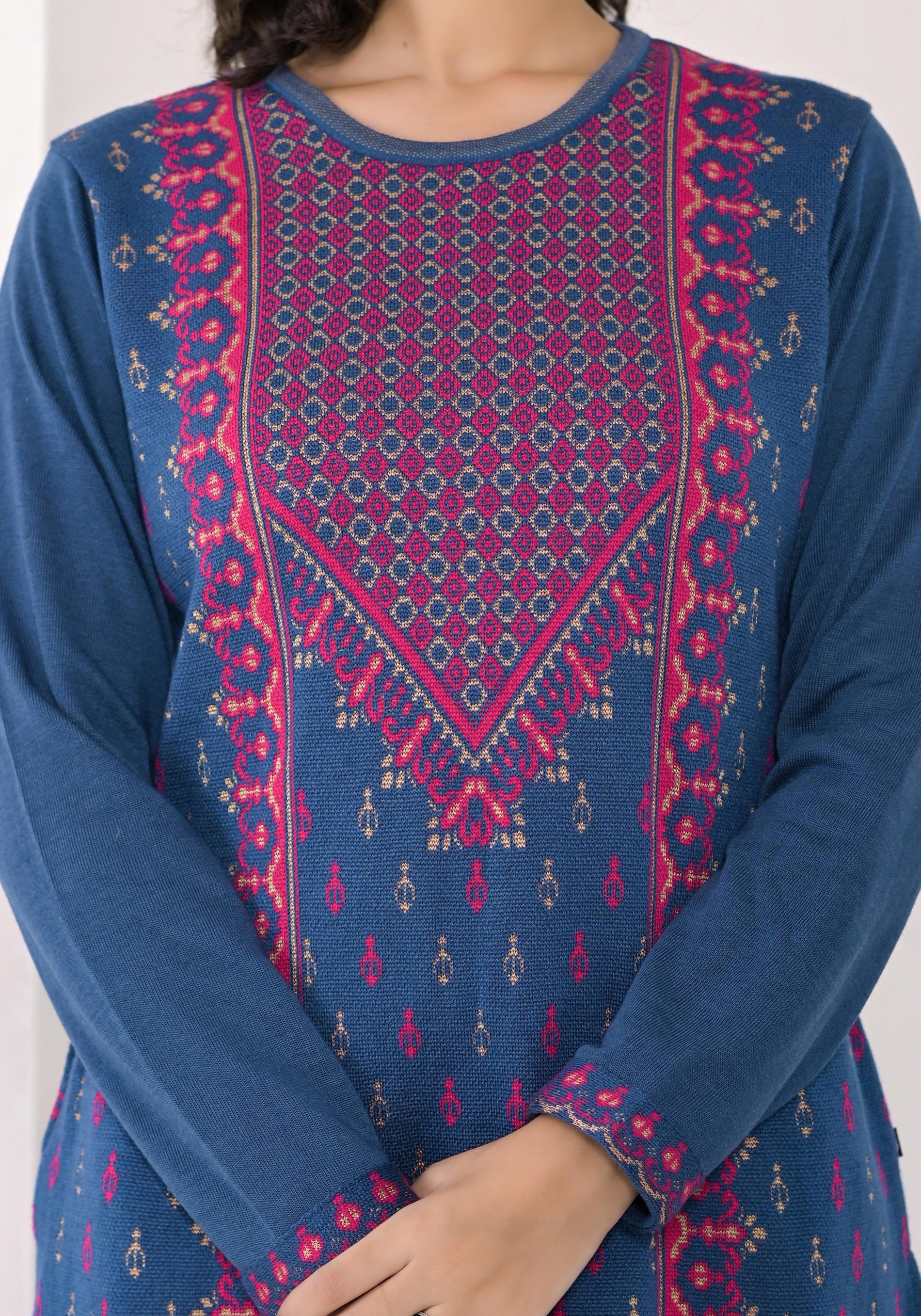 Juniper Neerja Indigo Heritage Kurta - Distacart