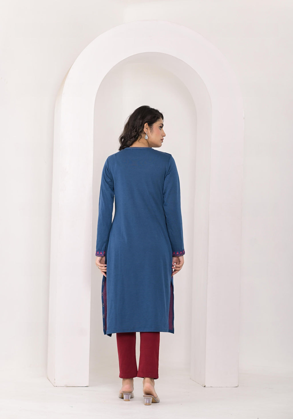 Juniper Neerja Indigo Heritage Kurta - Distacart