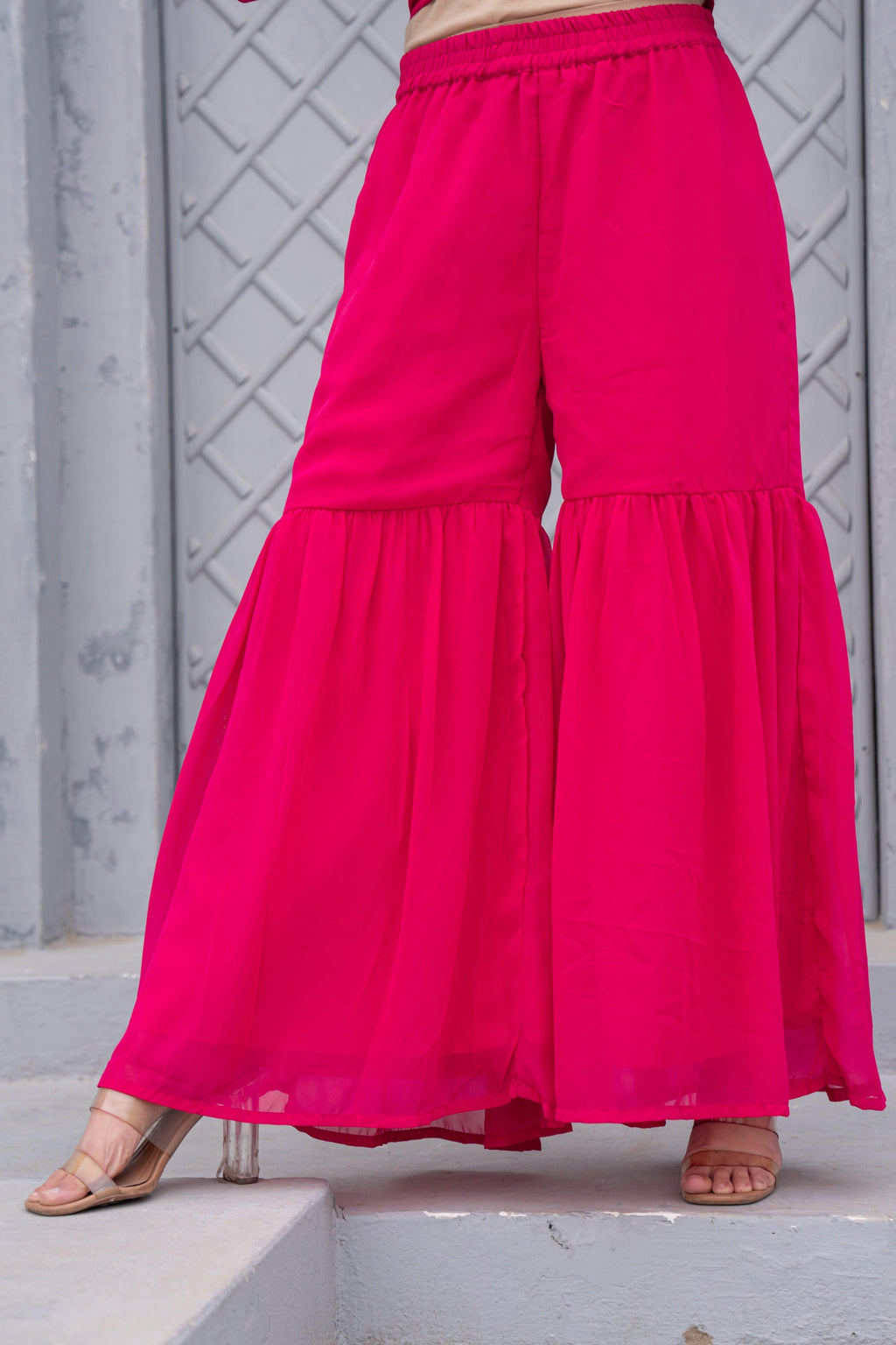Juniper Gulnaar Gulab Embroidered Sharara Set - Distacart