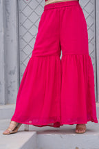 Juniper Gulnaar Gulab Embroidered Sharara Set - Distacart