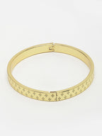 NVR Men's Gold-Plated Stainless Steel Kada Bracelet - Distacart