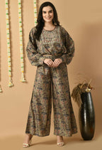 Joban Fashion D.Green Maslin Kurta Set