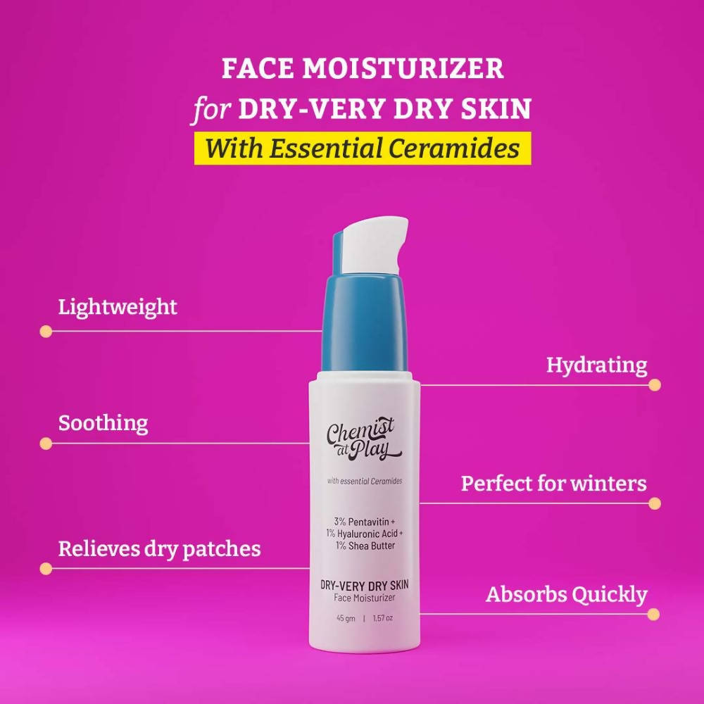Chemist At Play Dry-Very Dry Skin Face Moisturizer with Essential Ceramides For Deeply Hydrates & Relieves Dry Patches