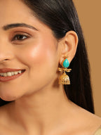 Nuyug 22K Gold Plated Turquoise Grace Earrings - Distacart