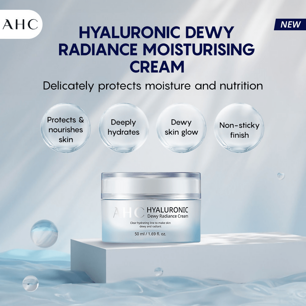 AHC Hyaluronic Dewy Radiance Face Moisturizer Cream - Korean skincare