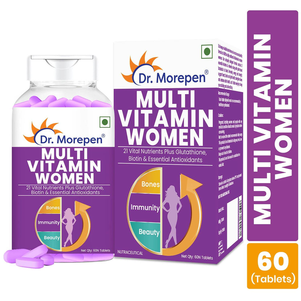 Dr. Morepen Multivitamin Women Tablets and Omega 3 Deep Sea Fish Oil Softgels Combo - Distacart