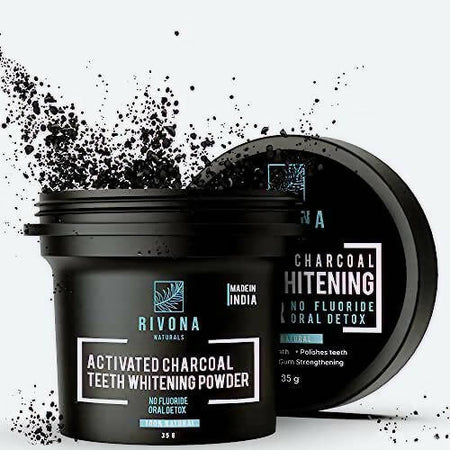 Rivona Naturals Activated Charcoal Teeth Whitening Powder