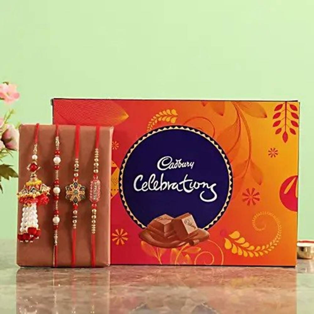 Set Of 4 Rakhi & Celebrations Box
