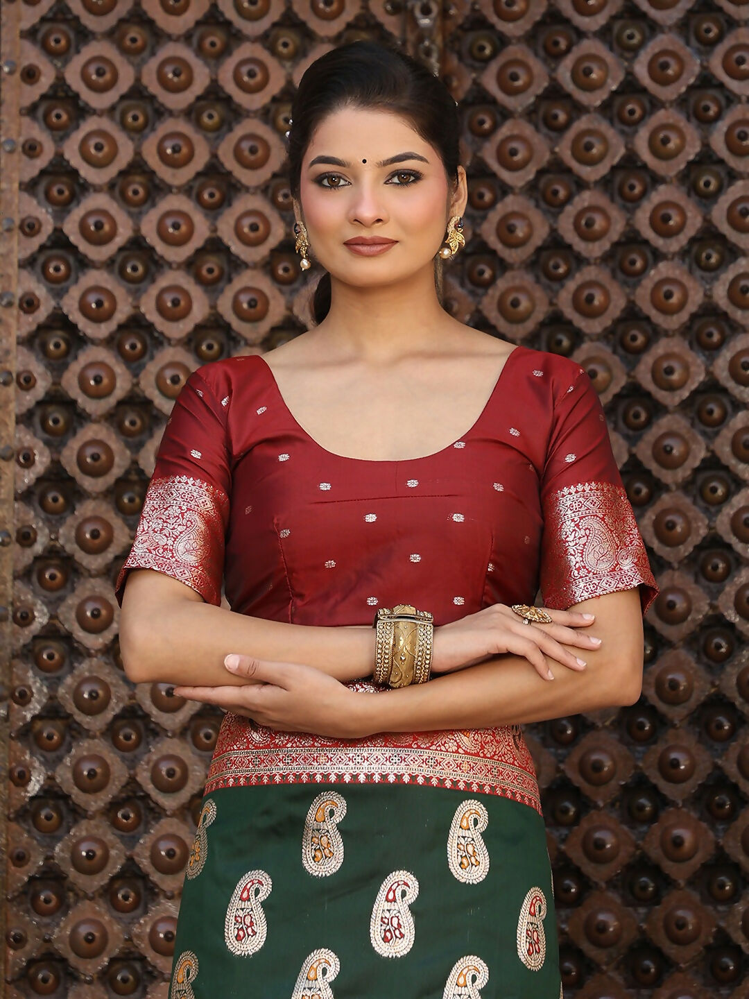 Shree Shyam Fashion Green Silk Saree - Distacart