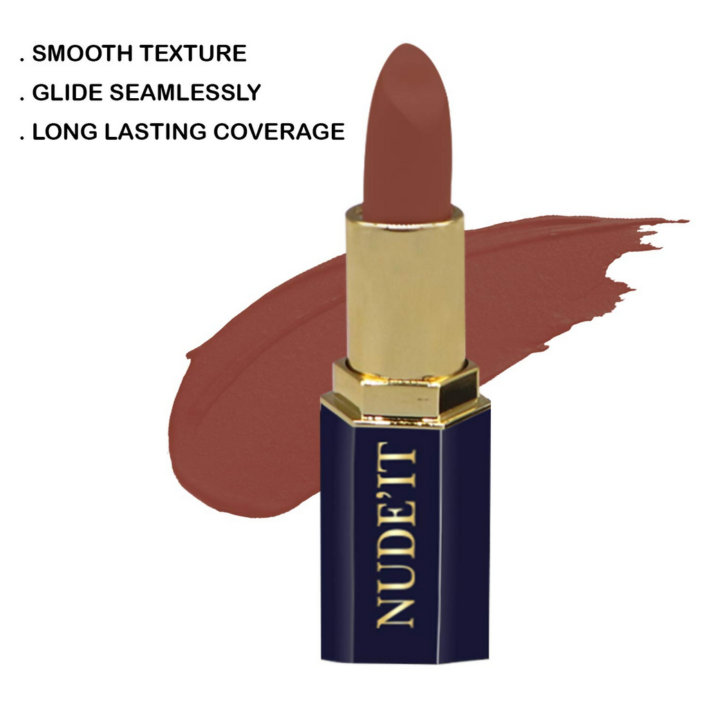 CVB C12 Nude’It Lip Colour for Smudge Proof Matte Finish 205 Rouge
