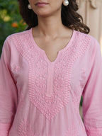 Janasya Bright Cotton Ombre Straight Kurta - Distacart