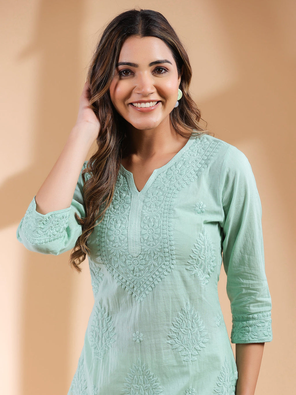 Janasya Bright Cotton Ombre Straight Kurta - Distacart