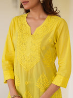 Janasya Bright Cotton Ombre Straight Kurta - Distacart