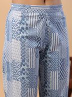 Janasya Blue Cambric Ethnic Motifs Set - Distacart