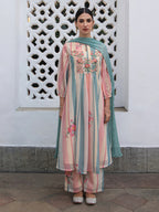 Janasya From Style Master Georgette Floral A-Line Kurta Set - Distacart