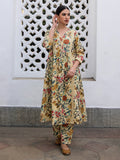 Janasya Light Cotton Floral Gathered Kurta Set - Distacart