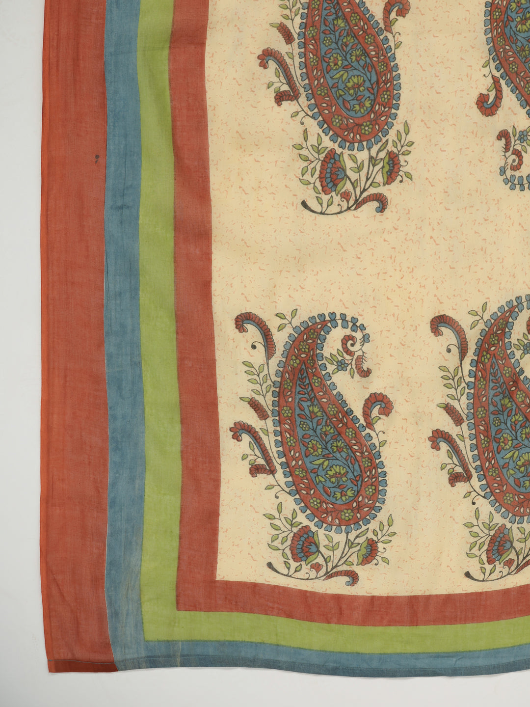 Janasya Regular Cambric Brown Floral V-Neck Set