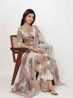 Janasya Regular Cambric Multicolour mix match Notch Neck Set