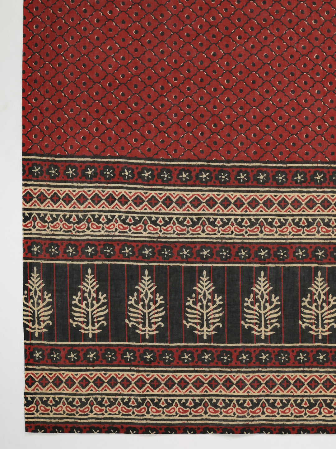 Janasya Black Cambric Ethnic Motifs Set