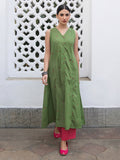 Janasya Light Cotton Solid A-Line Kurta Set - Distacart